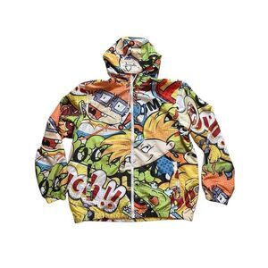 Members Only x Nickelodeon Colorful Windbreaker Jacket - Size Large